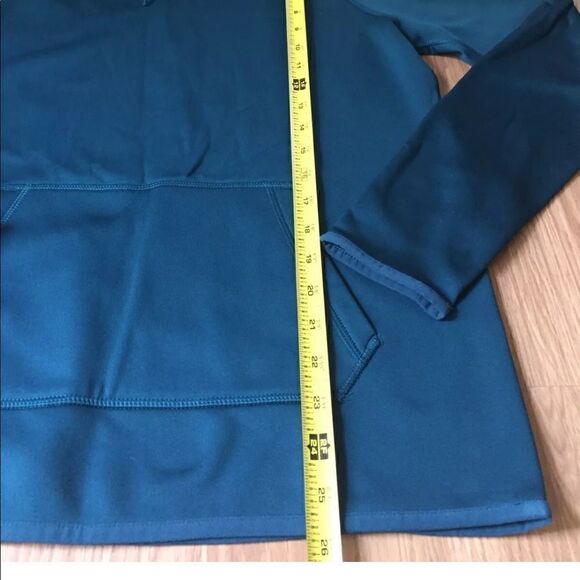 NIKE Dri-Fit Scuba Neck Hoodie Sweatshirt Turquoise Blue - Picture 6 of 9